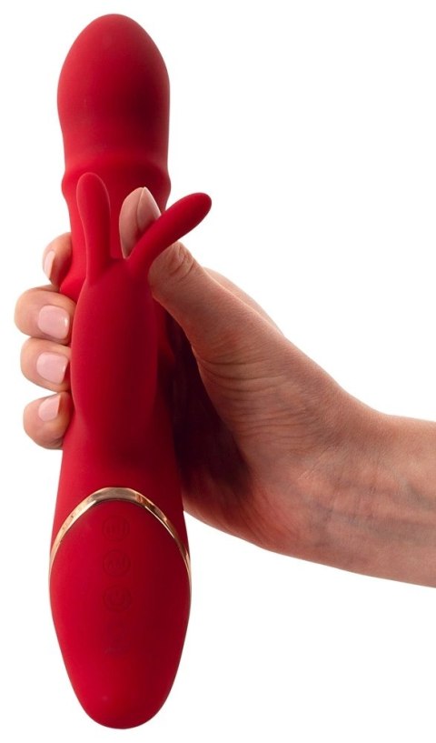 You2Toys - Wibrator - podwójny - króliczek - 3 ruchome pierścienie You2Toys You2Toys - Wibrator - podwójny - króliczek - 3 ruchome pierścienie You2Toys
