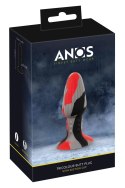 ANOS - Silikonowy Kolorowy Korek Analny Z Rowkami Do Stymulacji ANOS