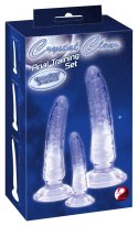 Crystal - Zestaw 3 Treningowych Dild Analnych 3 Rozmiary Niebieskie Crystal
