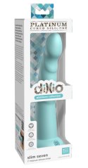 Dillio Platinum - Dildo Z Rowkami Stymulującymi I Żołędziem 19,7 cm Slim Seven Turkusowe Dillio Platinum