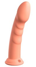 Dillio Platinum - Dildo Z Rowkami Stymulującymi I Żołędziem 21 cm Super Eight Pomarańczowe Dillio Platinum
