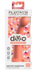 Dillio Platinum - Silikonowe Dildo Z Okrągłą Końcówką Secret Explorer 17,2 cm Pomarańczowe Dillio Platinum