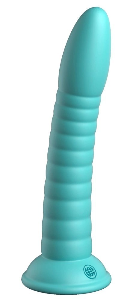 Dillio Platinum - Silikonowe Zakrzywione Dildo Z Rowkami 19,7 cm Wild Thing Turkusowe Dillio Platinum Dillio Platinum - Silikonowe Zakrzywione Dildo Z Rowkami 19,7 cm Wild Thing Turkusowe Dillio Platinum