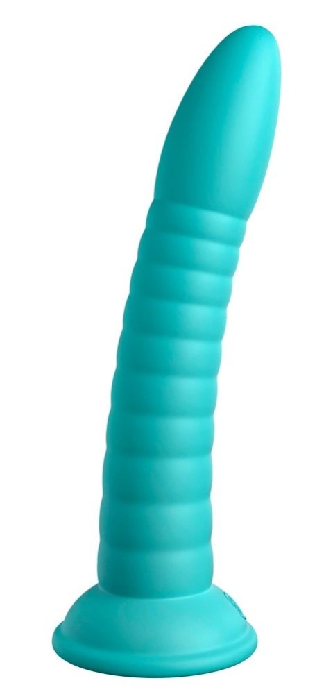 Dillio Platinum - Silikonowe Zakrzywione Dildo Z Rowkami 19,7 cm Wild Thing Turkusowe Dillio Platinum Dillio Platinum - Silikonowe Zakrzywione Dildo Z Rowkami 19,7 cm Wild Thing Turkusowe Dillio Platinum