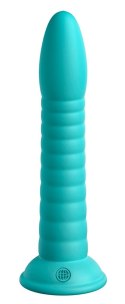 Dillio Platinum - Silikonowe Zakrzywione Dildo Z Rowkami 19,7 cm Wild Thing Turkusowe Dillio Platinum
