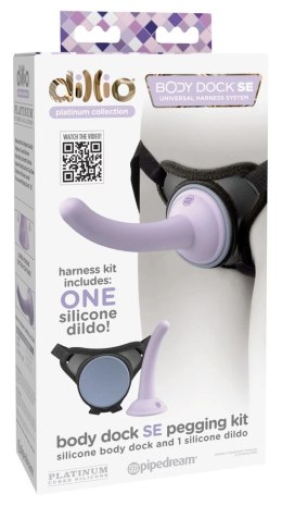 Dillio Platinum - Uprząż Strap-On W Komplecie Z Dildo 14,6 cm Fioletowe Dillio Platinum