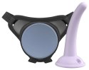 Dillio Platinum - Uprząż Strap-On W Komplecie Z Dildo 14,6 cm Fioletowe Dillio Platinum