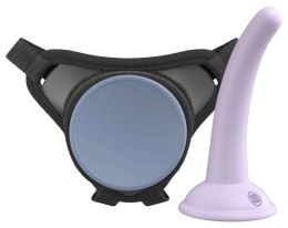 Dillio Platinum - Uprząż Strap-On W Komplecie Z Dildo 14,6 cm Fioletowe Dillio Platinum