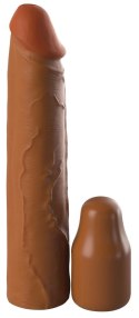 FXTE - Nakładka Na Penisa 66% Grubszy Penis + 5,1 CM Brązowy Fantasy X-Tensions Elite