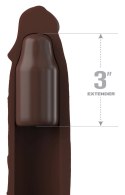 FXTE - Nakładka Na Penisa 66% Grubszy Penis + 7,6 CM Brązowy Fantasy X-Tensions Elite