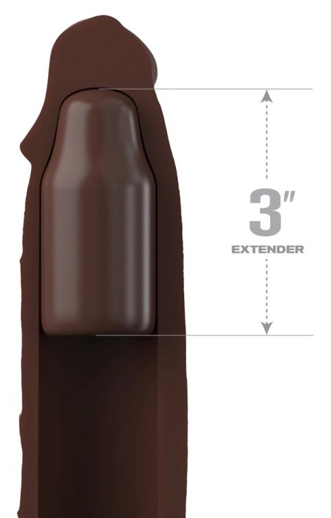 FXTE - Nakładka Na Penisa 66% Grubszy Penis + 7,6 CM Brązowy Fantasy X-Tensions Elite FXTE - Nakładka Na Penisa 66% Grubszy Penis + 7,6 CM Brązowy Fantasy X-Tensions Elite