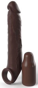 FXTE - Nakładka Na Penisa 66% Grubszy Penis Z Pierścieniem + 8,9 CM Brązowy Fantasy X-Tensions Elite