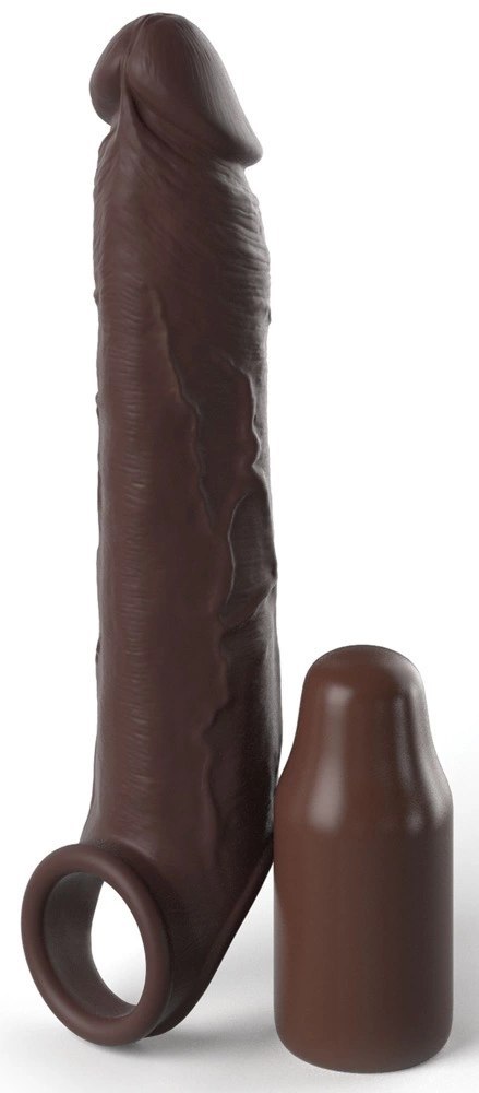 FXTE - Nakładka Na Penisa 66% Grubszy Penis Z Pierścieniem + 8,9 CM Brązowy Fantasy X-Tensions Elite FXTE - Nakładka Na Penisa 66% Grubszy Penis Z Pierścieniem + 8,9 CM Brązowy Fantasy X-Tensions Elite