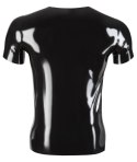 LATE X - Czarna Klasyczna Lateksowa Koszulka Unisex 2XL Late X