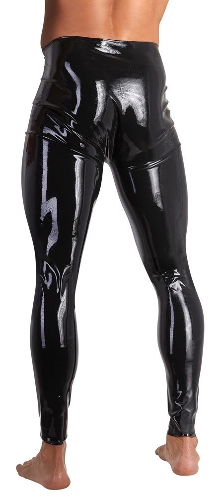LATE X - Obcisłe Lateksowe Legginsy Z Otworem Na Penisa I Jądra Czarne XL Late X LATE X - Obcisłe Lateksowe Legginsy Z Otworem Na Penisa I Jądra Czarne XL Late X