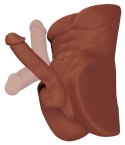 PDX Plus - Męski Tors Z Ruchomym Penisem Perfect Ride Brown PDX Plus