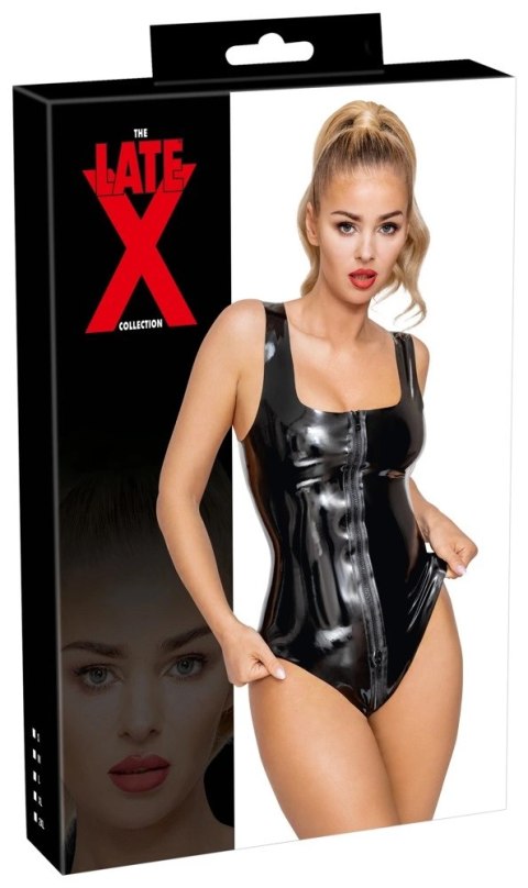 LATE X - Czarne Lateksowe Body Z Zamkiem Błyskawicznym M Late X LATE X - Czarne Lateksowe Body Z Zamkiem Błyskawicznym M Late X