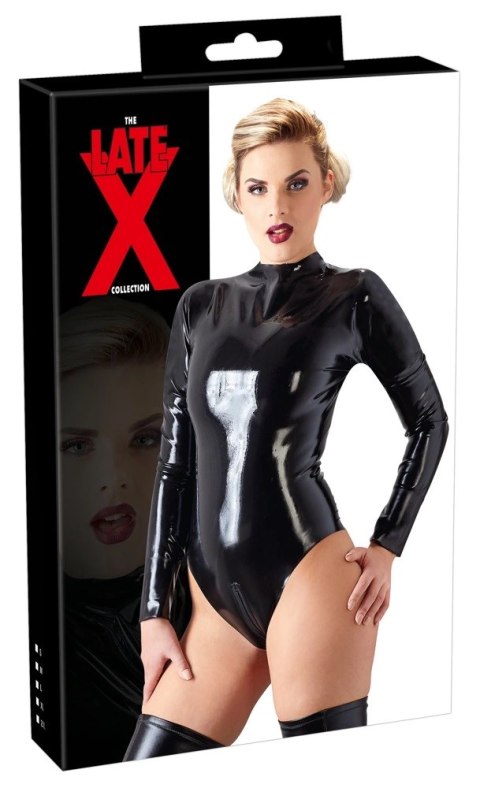 LATE X - Lateksowe Body Z Zamkiem Błyskawicznym Z Tyłu I W Kroku Czarne L Late X LATE X - Lateksowe Body Z Zamkiem Błyskawicznym Z Tyłu I W Kroku Czarne L Late X