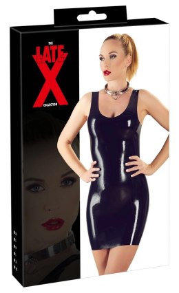 LATE X - Seksowna Obcisła Lateksowa Sukienka Mini Czarna 2XL Late X