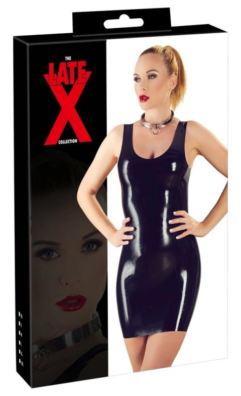 LATE X - Seksowna Obcisła Lateksowa Sukienka Mini Czarna 2XL Late X LATE X - Seksowna Obcisła Lateksowa Sukienka Mini Czarna 2XL Late X