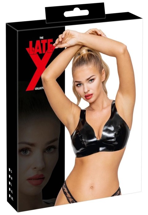 LATE X - Seksowny Czarny Lateksowy Biustonosz 2XL Late X LATE X - Seksowny Czarny Lateksowy Biustonosz 2XL Late X