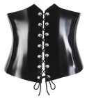 LATE X - Seksowny Lateksowy Gorset Sznurowany Z Tyłu Czarny 2XL Late X
