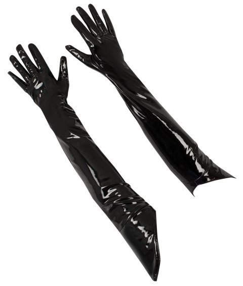 Black Level - Czarne Długie Vinylowe Rękawiczki Długie M Black Level Black Level - Czarne Długie Vinylowe Rękawiczki Długie M Black Level