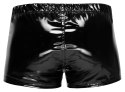 Black Level - Czarne Vinylowe Męskie Bokserki Z Zamkiem 2XL Black Level