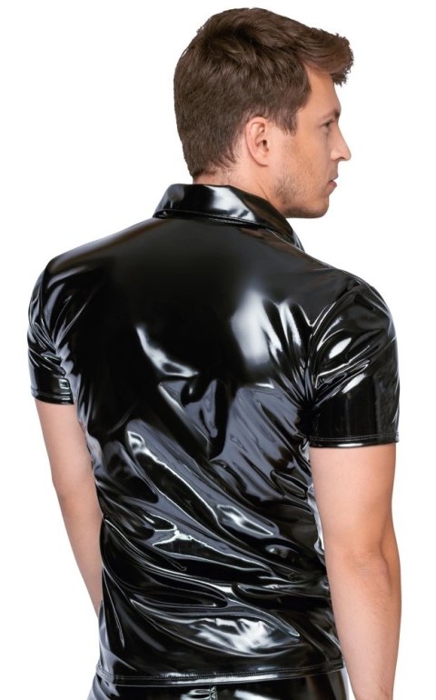 Black Level - Męska Czarna Koszulka Polo Z Połyskiem M Black Level Black Level - Męska Czarna Koszulka Polo Z Połyskiem M Black Level