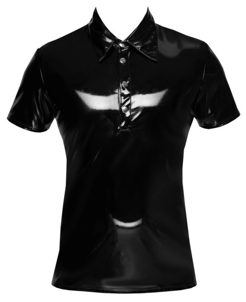 Black Level - Męska Czarna Koszulka Polo Z Połyskiem M Black Level Black Level - Męska Czarna Koszulka Polo Z Połyskiem M Black Level
