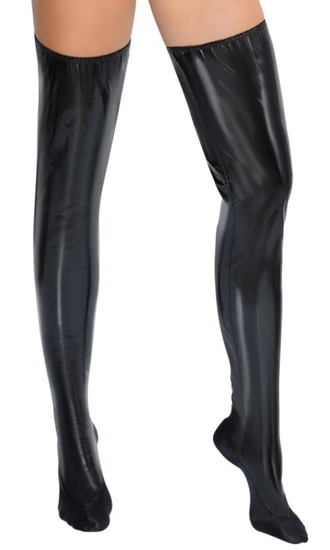 Black Level - Seksowne Vinylowe Pończochy Czarne M/L Black Level Black Level - Seksowne Vinylowe Pończochy Czarne M/L Black Level