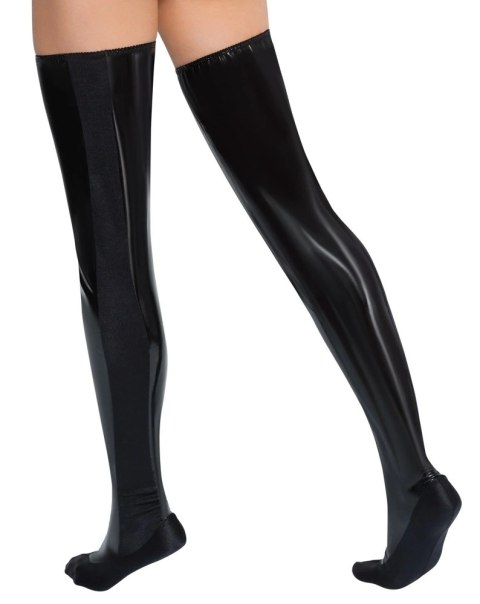 Black Level - Seksowne Vinylowe Pończochy Czarne M/L Black Level Black Level - Seksowne Vinylowe Pończochy Czarne M/L Black Level