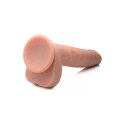 Curve Toys - Pompujące i wibrujące silikonowe dildo z kulkami - 20,5 cm Curve Toys
