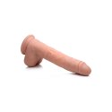 Curve Toys - Pompujące i wibrujące silikonowe dildo z kulkami - 20,5 cm Curve Toys