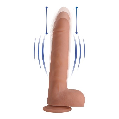 Curve Toys - Pompujące i wibrujące silikonowe dildo z kulkami - 20,5 cm Curve Toys Curve Toys - Pompujące i wibrujące silikonowe dildo z kulkami - 20,5 cm Curve Toys