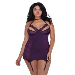 Dreamgirl - Halka z paskami do pończoch z mikrofibry - Plus Size Dreamgirl