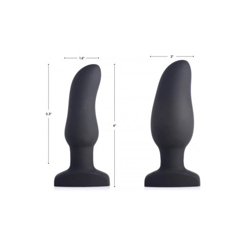 Nadmuchiwany, zakrzywiony, wibrujący silikonowy korek analny Xr Brands XR Brands Nadmuchiwany, zakrzywiony, wibrujący silikonowy korek analny Xr Brands XR Brands