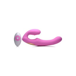 Silikonowy pulsujący i wibrujący strap-on bez ramiączek Xr Brands XR Brands
