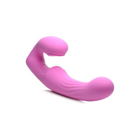 Silikonowy pulsujący i wibrujący strap-on bez ramiączek Xr Brands XR Brands Silikonowy pulsujący i wibrujący strap-on bez ramiączek Xr Brands XR Brands