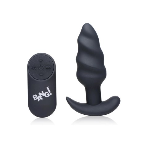 Vibrating Silicone Swirl Butt Plug with Remote Control Xr Brands XR Brands Vibrating Silicone Swirl Butt Plug with Remote Control Xr Brands XR Brands
