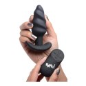 Vibrating Silicone Swirl Butt Plug with Remote Control Xr Brands XR Brands