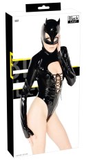 Black Level - Czarne Body Sznurowane Z Maską Z Uszami Czarne XL Black Level