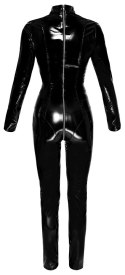 Black Level - Czarny Długi Vinylowy Kombinezon Z Zamkiem W Kroku 2XL Black Level
