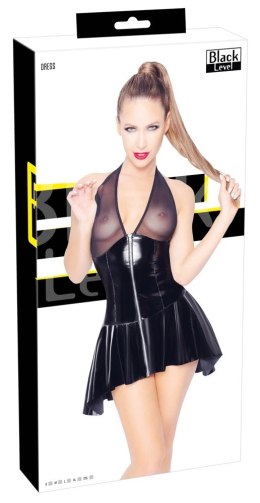 Black Level - Seksowna Sukienka Z Siateczką Na Biuście 2XL Black Level