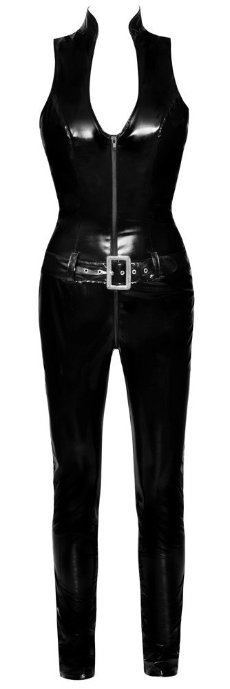 Black Level - Seksowny Czarny Kombinezon Bez Rękawów S Black Level Black Level - Seksowny Czarny Kombinezon Bez Rękawów S Black Level