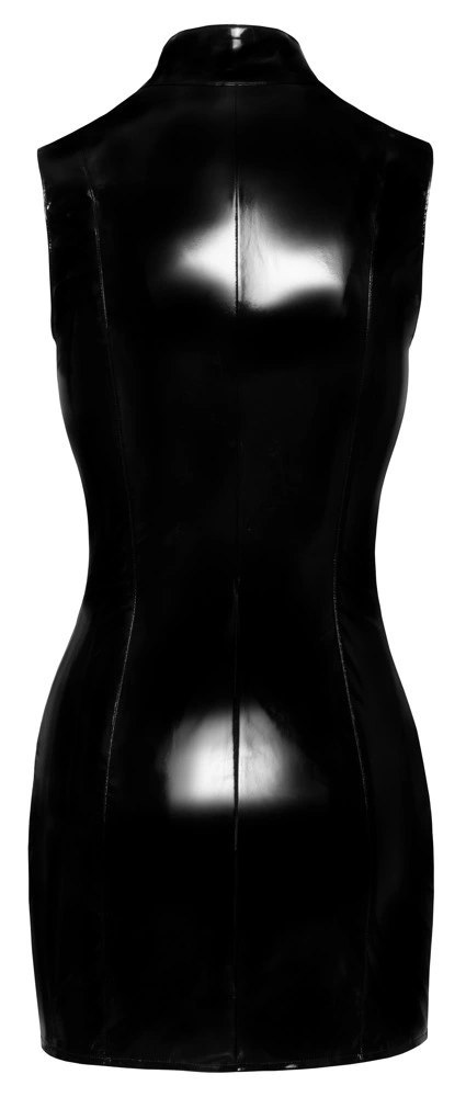 Black Level - Vinylowa Sukienka Z Dodatkiem Seksownej Siateczki S Black Level Black Level - Vinylowa Sukienka Z Dodatkiem Seksownej Siateczki S Black Level