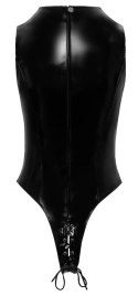 Black Level - Vinylowe Body Wiązane Sznureczkami Czarne L Black Level