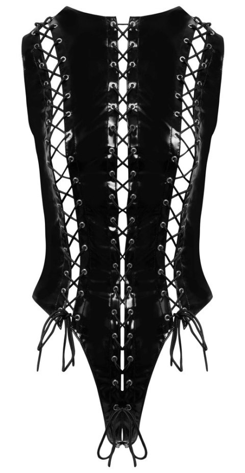 Black Level - Vinylowe Body Wiązane Sznureczkami Czarne S Black Level Black Level - Vinylowe Body Wiązane Sznureczkami Czarne S Black Level