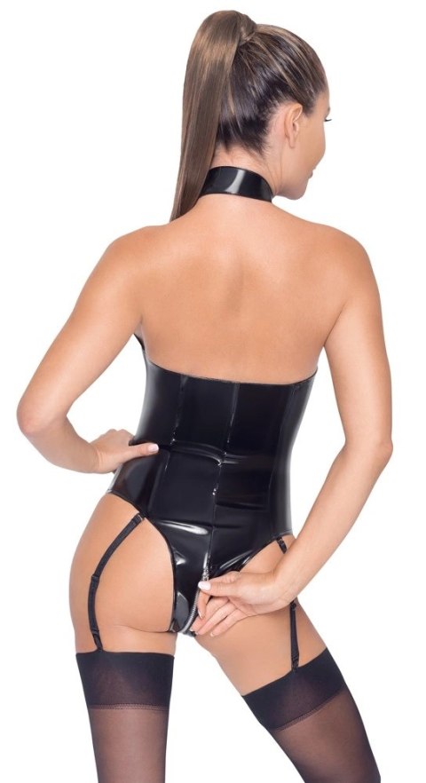 Black Level - Vinylowe Body Z Zamkiem W Kroku I Szelkami L Black Level Black Level - Vinylowe Body Z Zamkiem W Kroku I Szelkami L Black Level