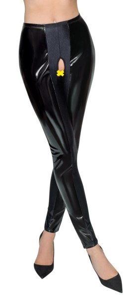 Black Level - Vinylowe Legginsy Bez Kroku Czarne L Black Level